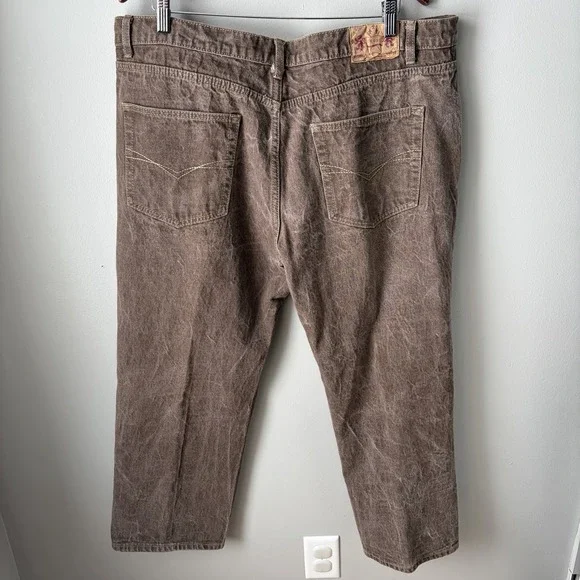 Trust Jeans Mens 42x32 Classic Loose Baggy Fit Wide Leg 90s Skater Grunge Y2K - Picture 2 of 11